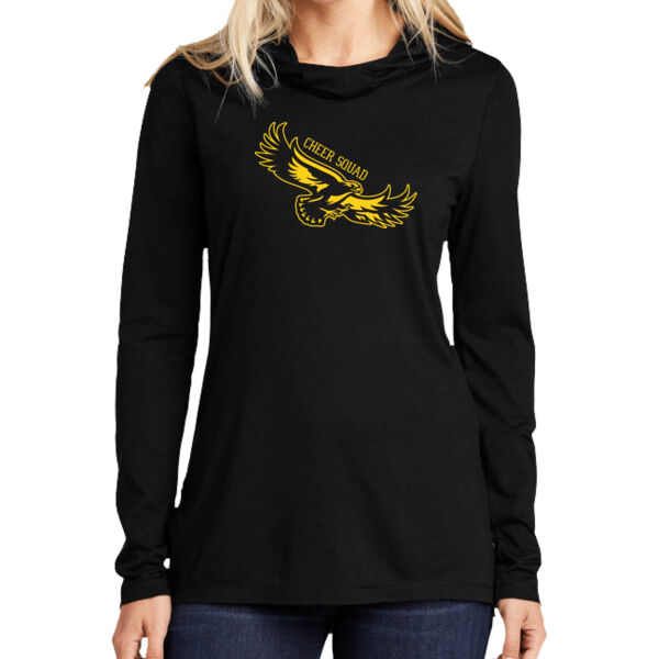 Cheer Squad - Ladies PosiCharge ® Tri Blend Wicking Long Sleeve Hoodie Thumbnail