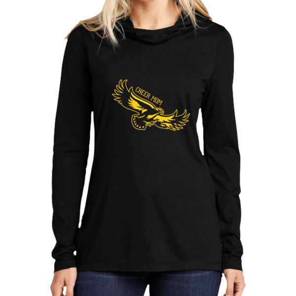 Cheer MOM - Ladies PosiCharge ® Tri Blend Wicking Long Sleeve Hoodie Thumbnail
